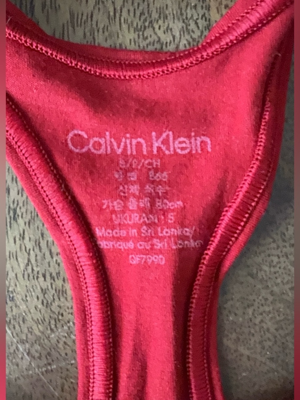 Calvin Klein Red Racerback Bralette - Picture 6 of 6